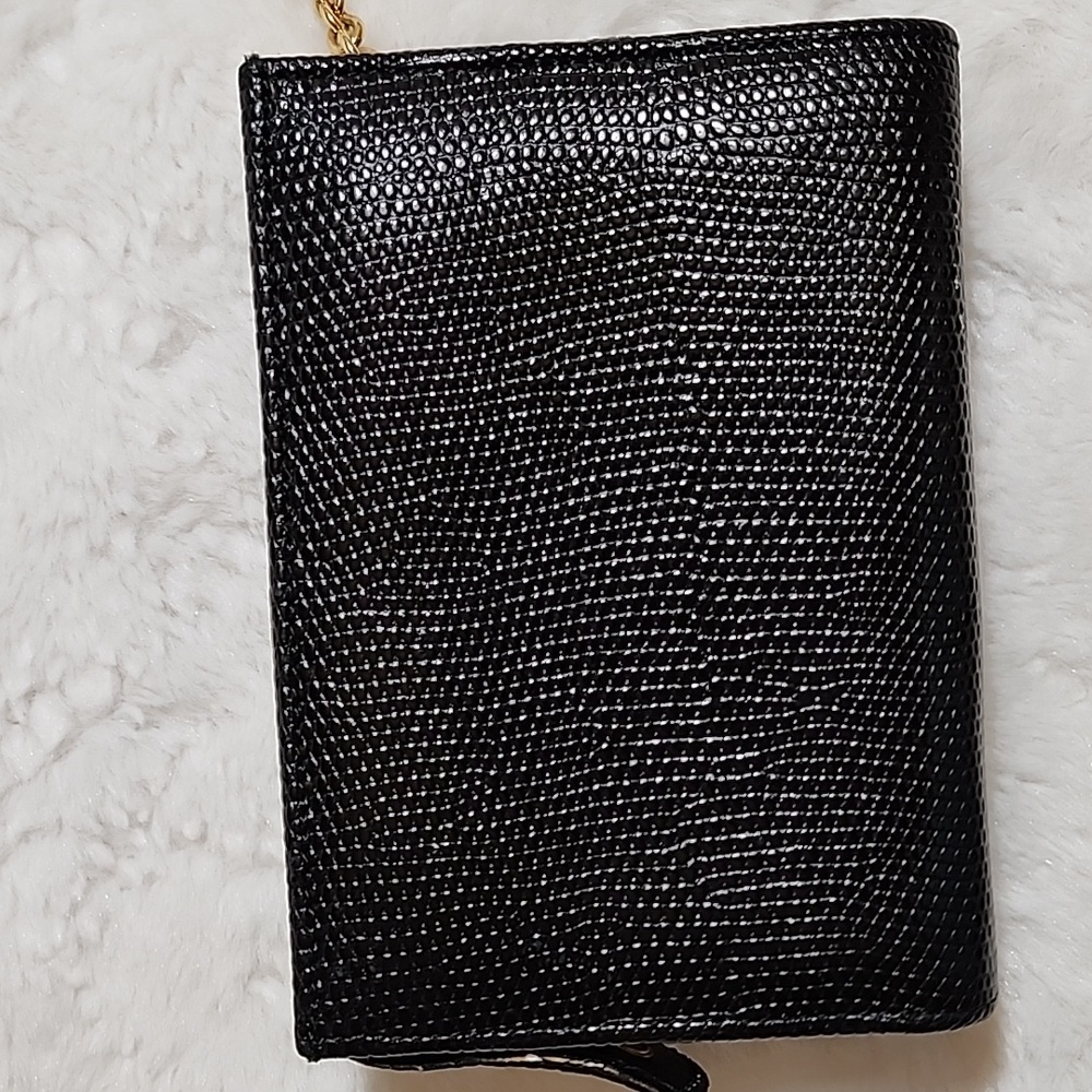 Salvatore Ferragamo Vara bow compact wallet pouch textured lizarard Imbossed - Picture 11 of 16